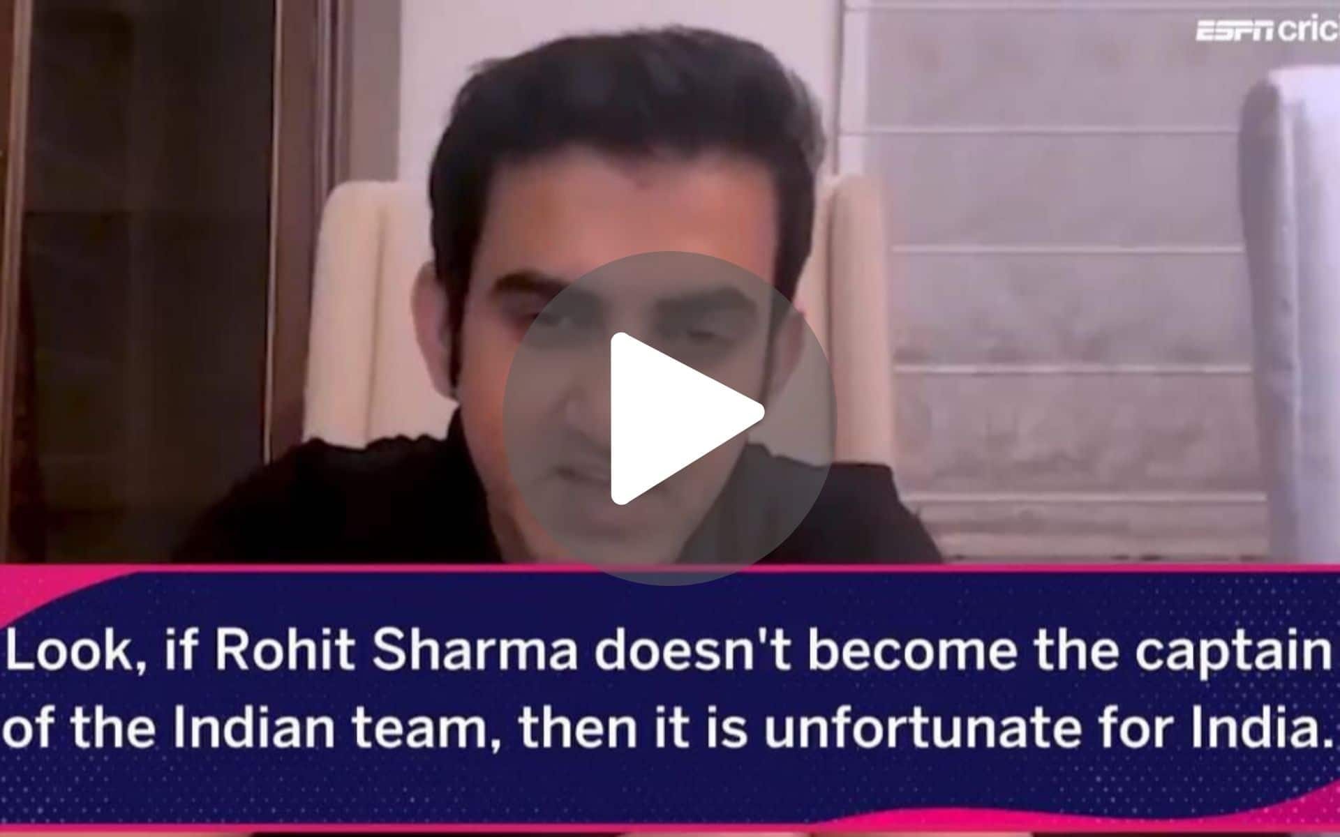 [Watch] When Gambhir 'Advocated' For Rohit Sharma As India’s Full-Time White-Ball Captain